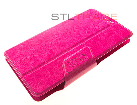 

Чехол-книжка Clever SlideUP универсальный, размер L 5,1-5,5 розовый