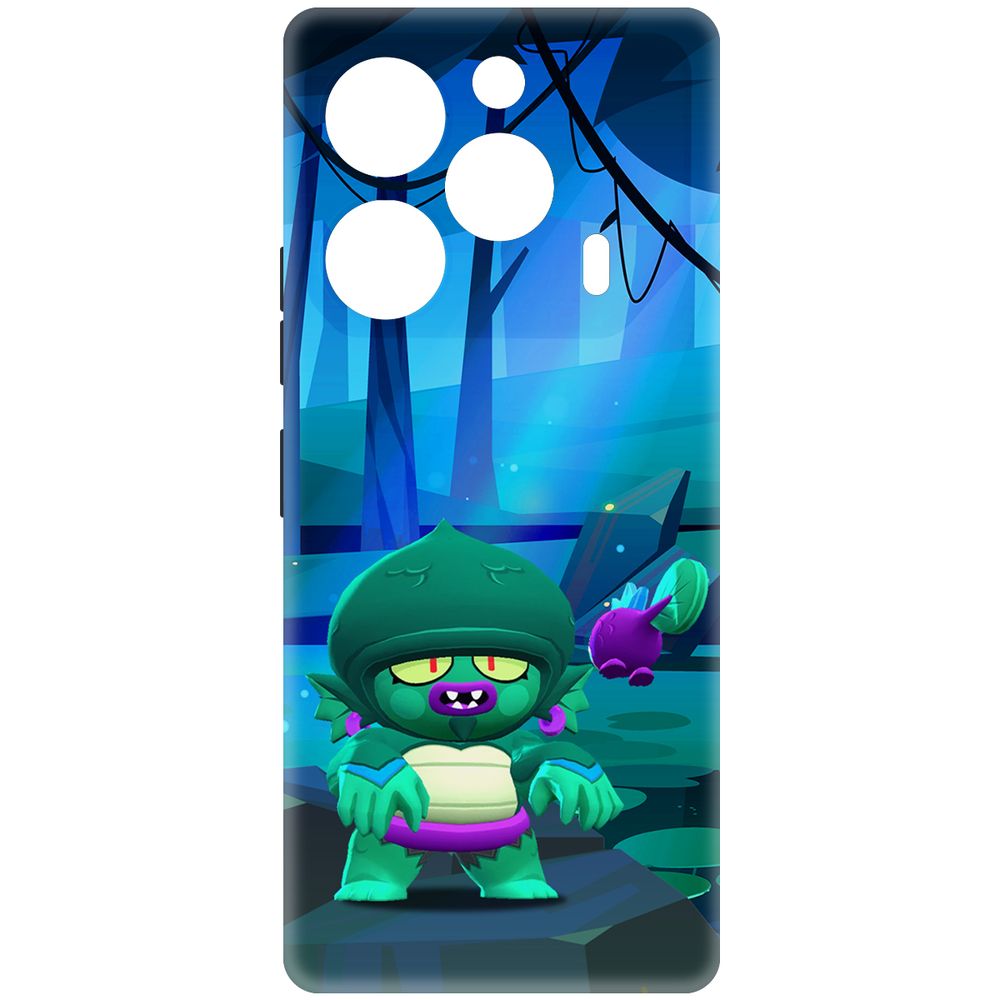 

Чехол-накладка Krutoff Soft Case Brawl Stars - Болотный Джин для TECNO Pova 6 черный