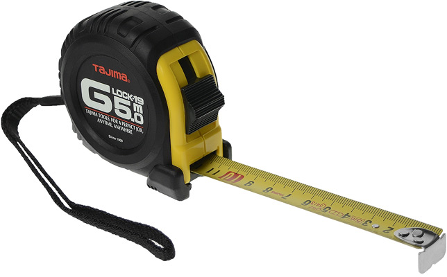 Рулетка TAJIMA G LOCK (G9P50MT) 5м/19мм двухсторонняя лента