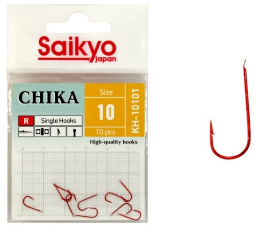Крючки Saikyo KH-10101 R CHIKA №14 ( 1 упк. по 10 шт.)