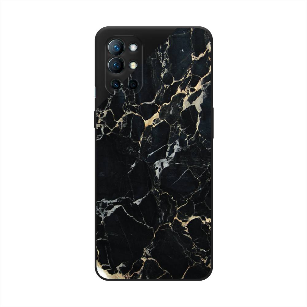 

Чехол Awog на OnePlus 9R / ВанПлас 9R "Черный мрамор уголок", Черный;золотистый, 151652-1