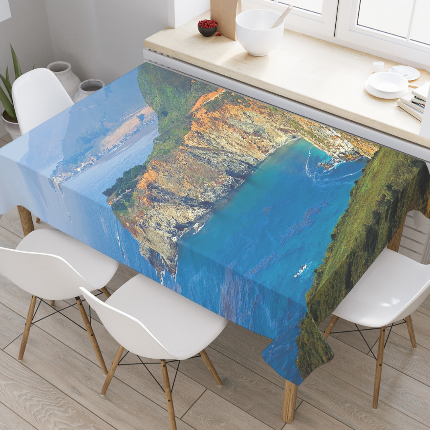 

Скатерть прямоугольная JoyArty "Бухта Монтерей" из оксфорда, 120x145 см, Синий, Бухта Монтерей