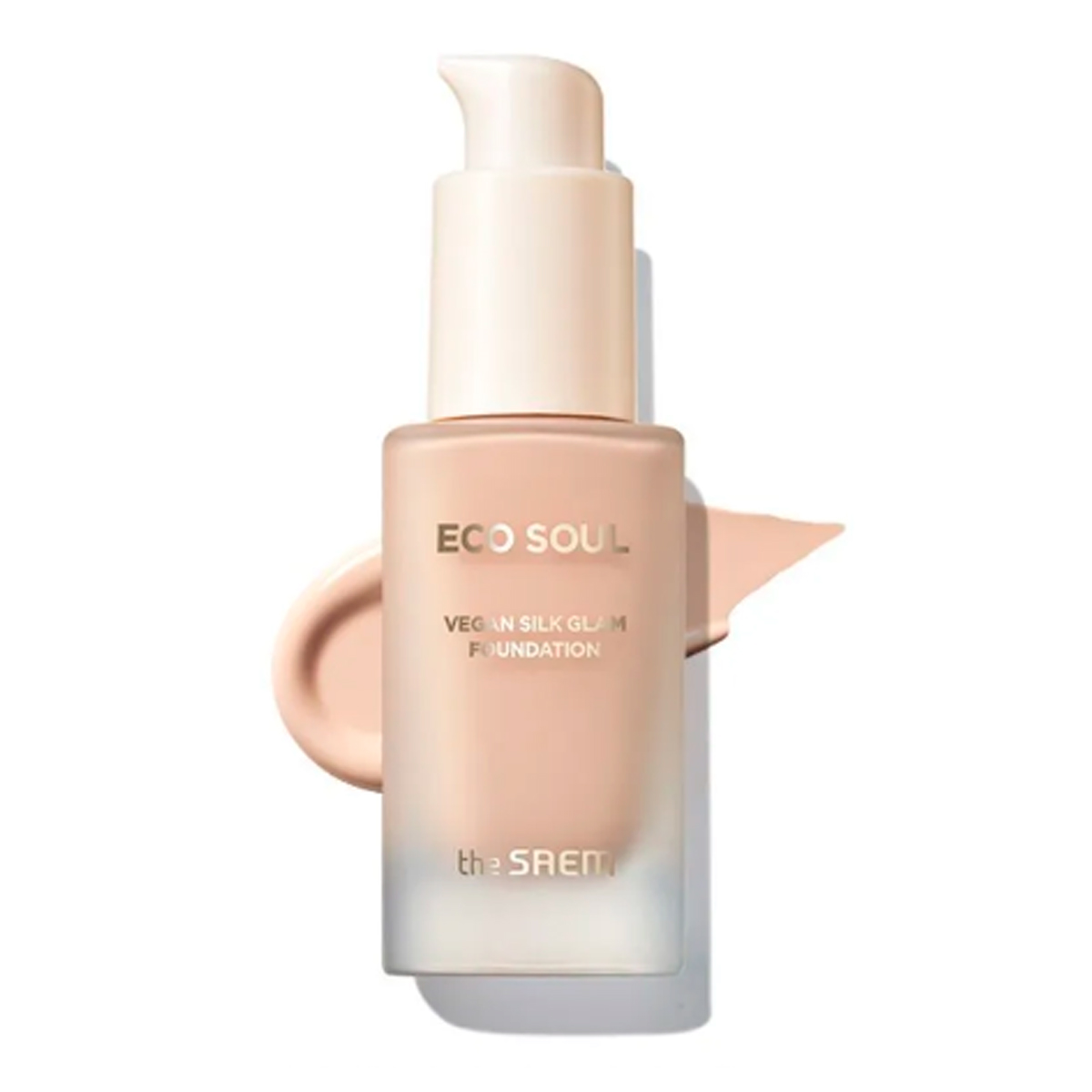 Тональная основа The Saem Eco Soul Vegan Silk Glam Foundation SPF42 PA++ 19 Pale Beige parfums genty colore colore silk beige