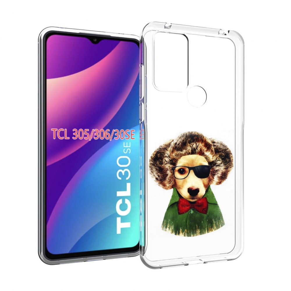 

Чехол MyPads Пес в бабочке для TCL 30SE/305/306/30E, Tocco