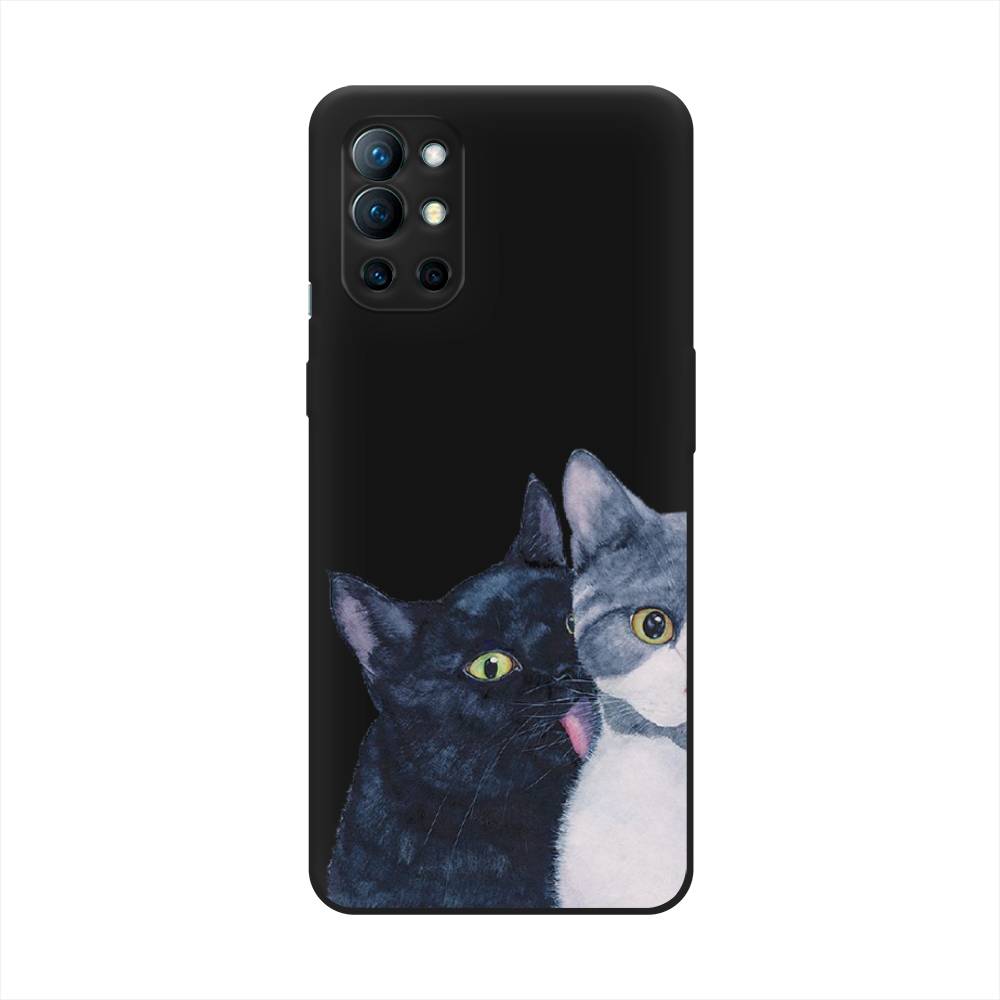

Чехол Awog на OnePlus 9R / ВанПлас 9R "Кошачья любовь", Синий, 151652-1