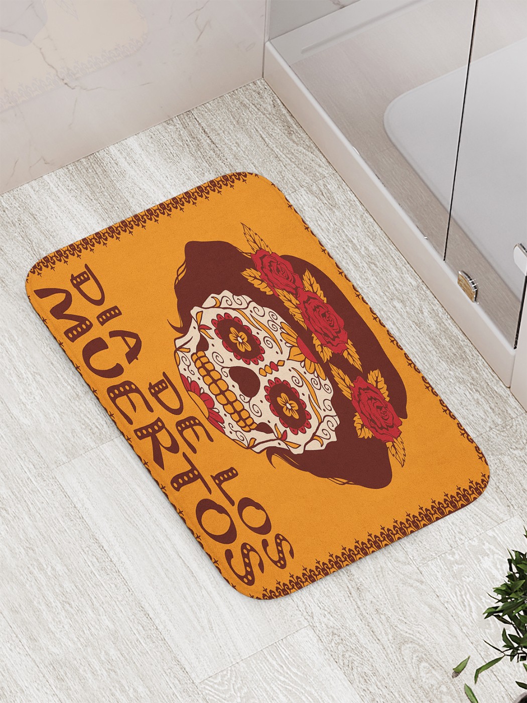 

Коврик противоскользящий для ванной, сауны, бассейна, 77х52 см bath_67888 JoyArty