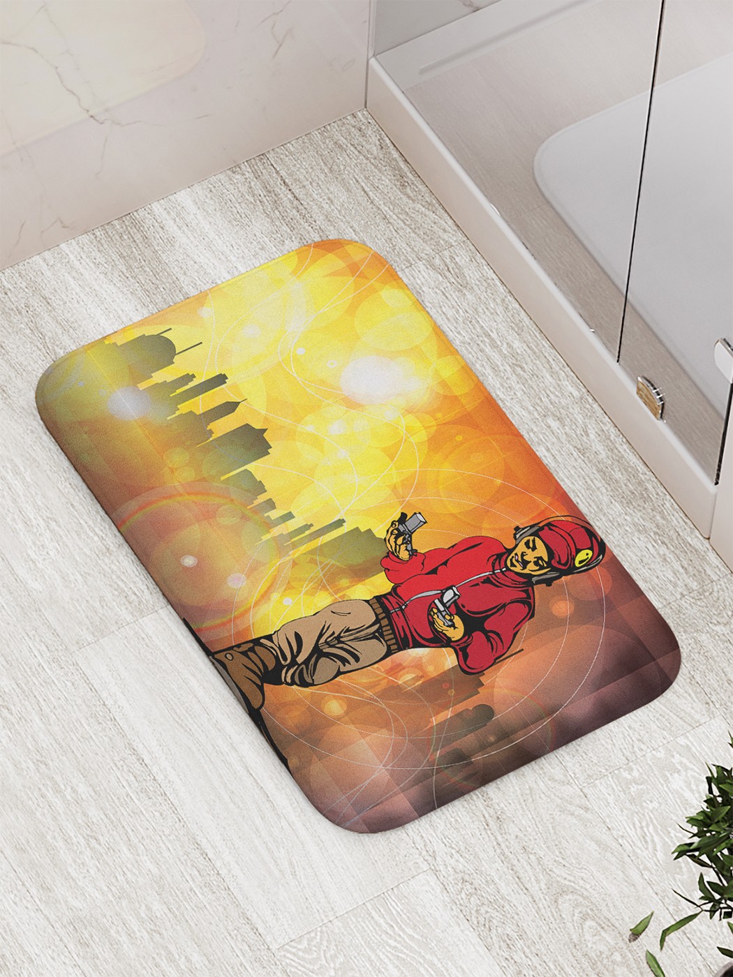

Коврик противоскользящий для ванной, сауны, бассейна, 77х52 см bath_65734 JoyArty