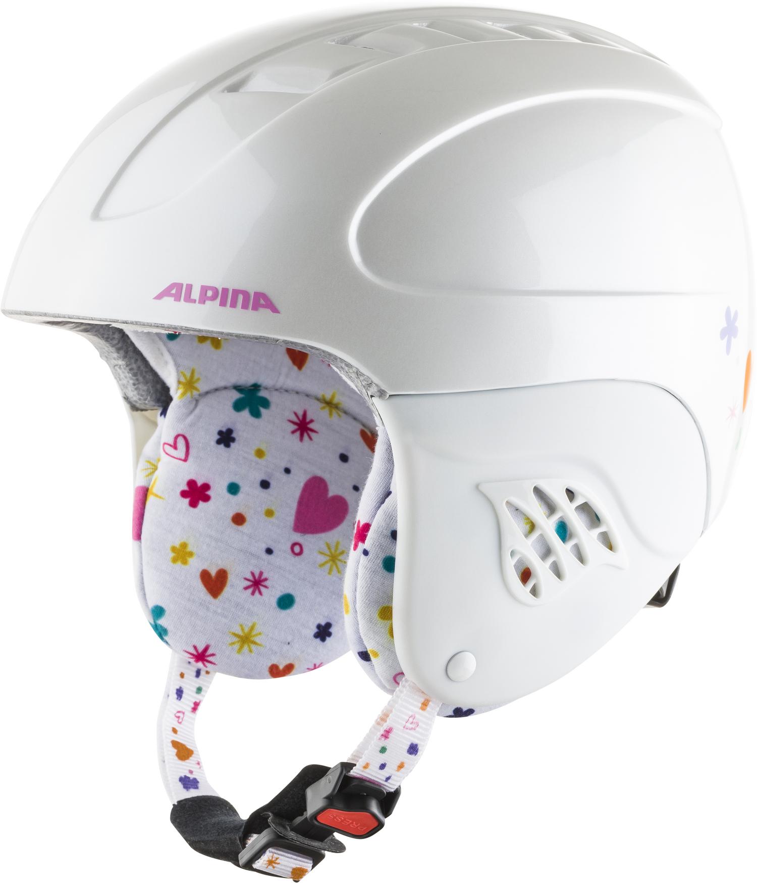 фото Горнолыжный шлем alpina carat 2021, white/deco, s/xs