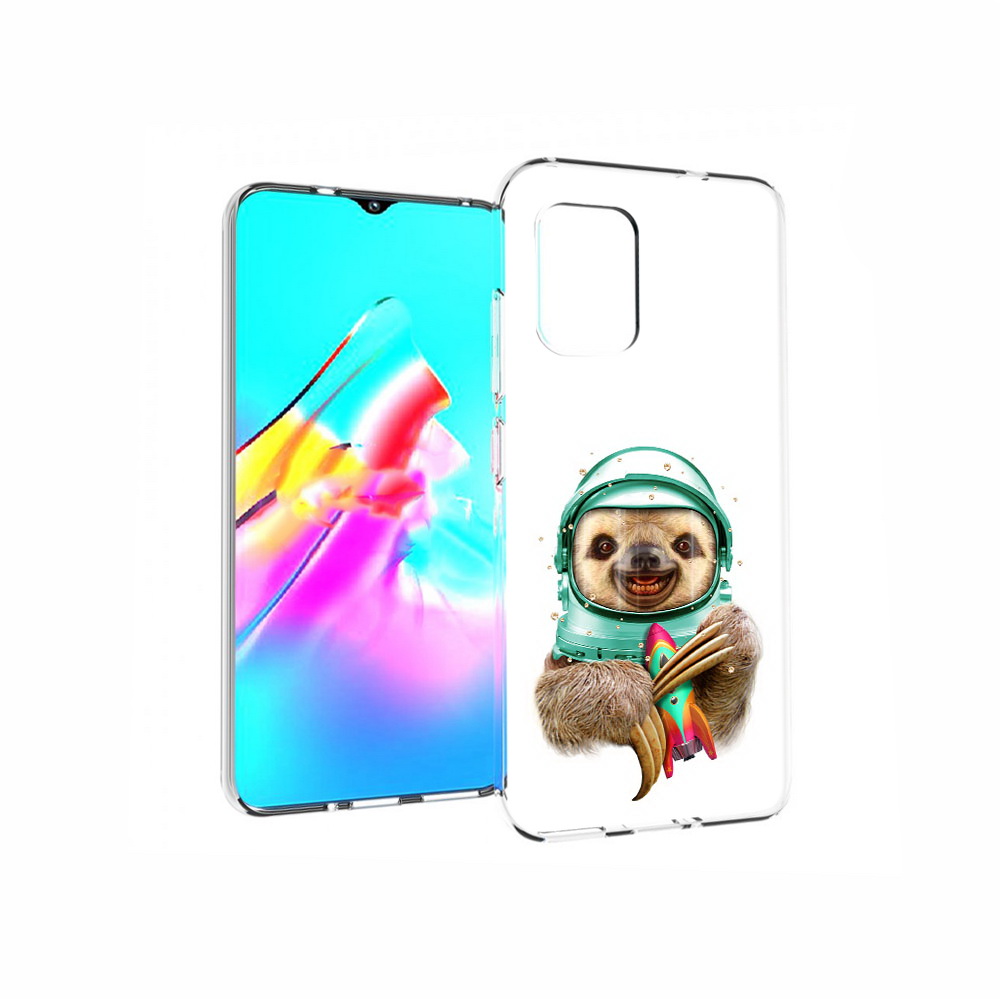 

Чехол MyPads Tocco для Asus Zenfone 8 Ленивец астронавт, Прозрачный, Tocco