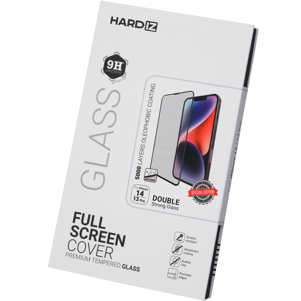 Стекло защитное Hardiz Full Screen Cover Premium Tempered Glass для iPhone 14/13 Pro