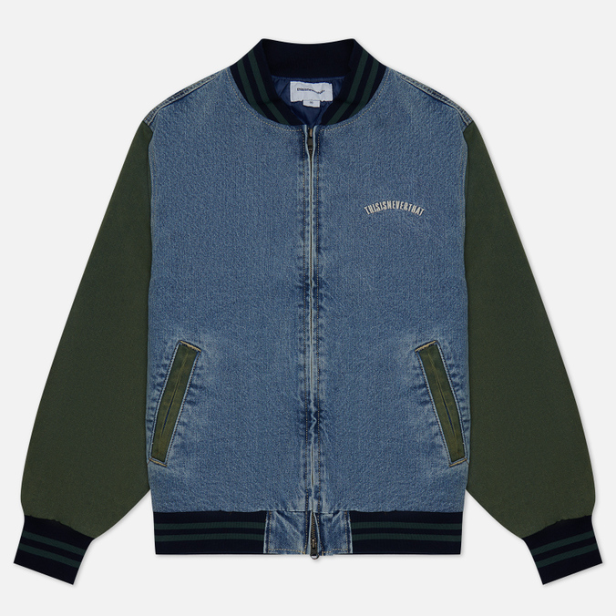 

Бомбер мужской thisisneverthat Denim Varsity голубой XL, Denim Varsity