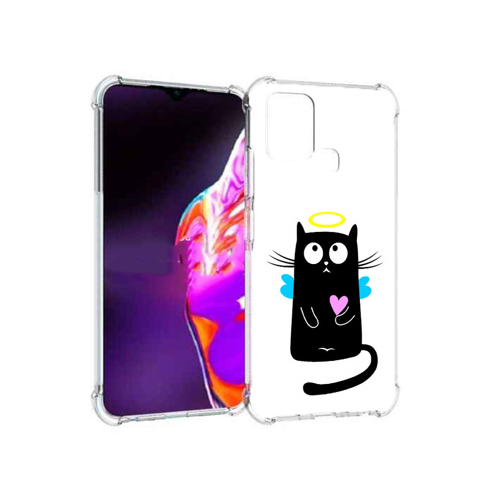 

Чехол MyPads Tocco для Infinix Hot 10s Кот ангелок, Прозрачный, Tocco