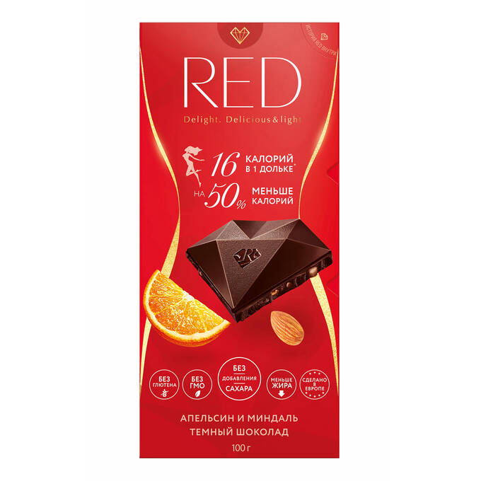 Шоколад Red темный с апельсином 85 г