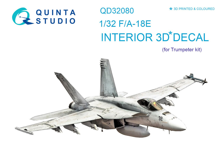 

QD32080 3D Декаль интерьера кабины F/A-18E для модели Trumpeter, Однотонный