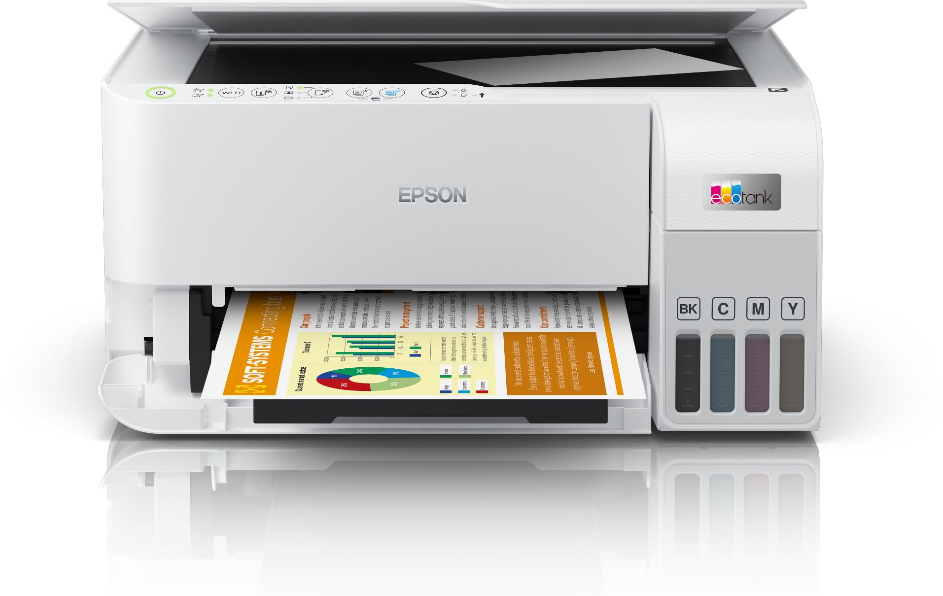 МФУ струйный Epson L3556 (C11CK59504) A4 WiFi белый 600012816742