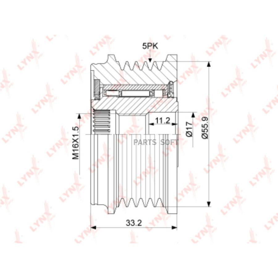

LYNXAUTO Шкив генератора