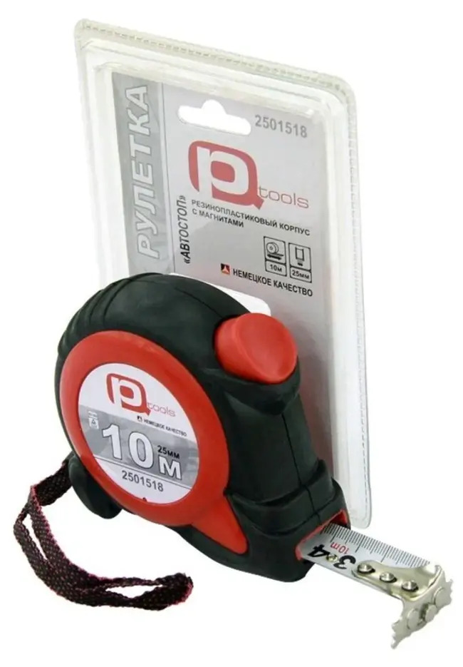 

2501518 Рулетка 10м*25мм Автостоп магнит