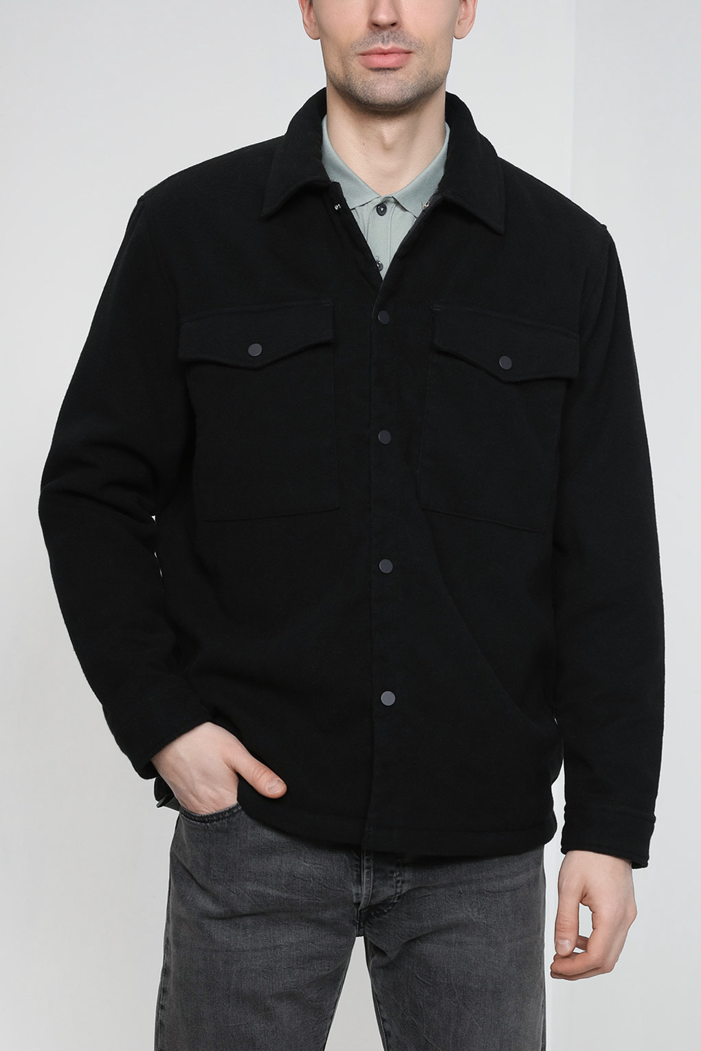 Рубашка мужская Esprit Casual 102EE2F310 черная XL
