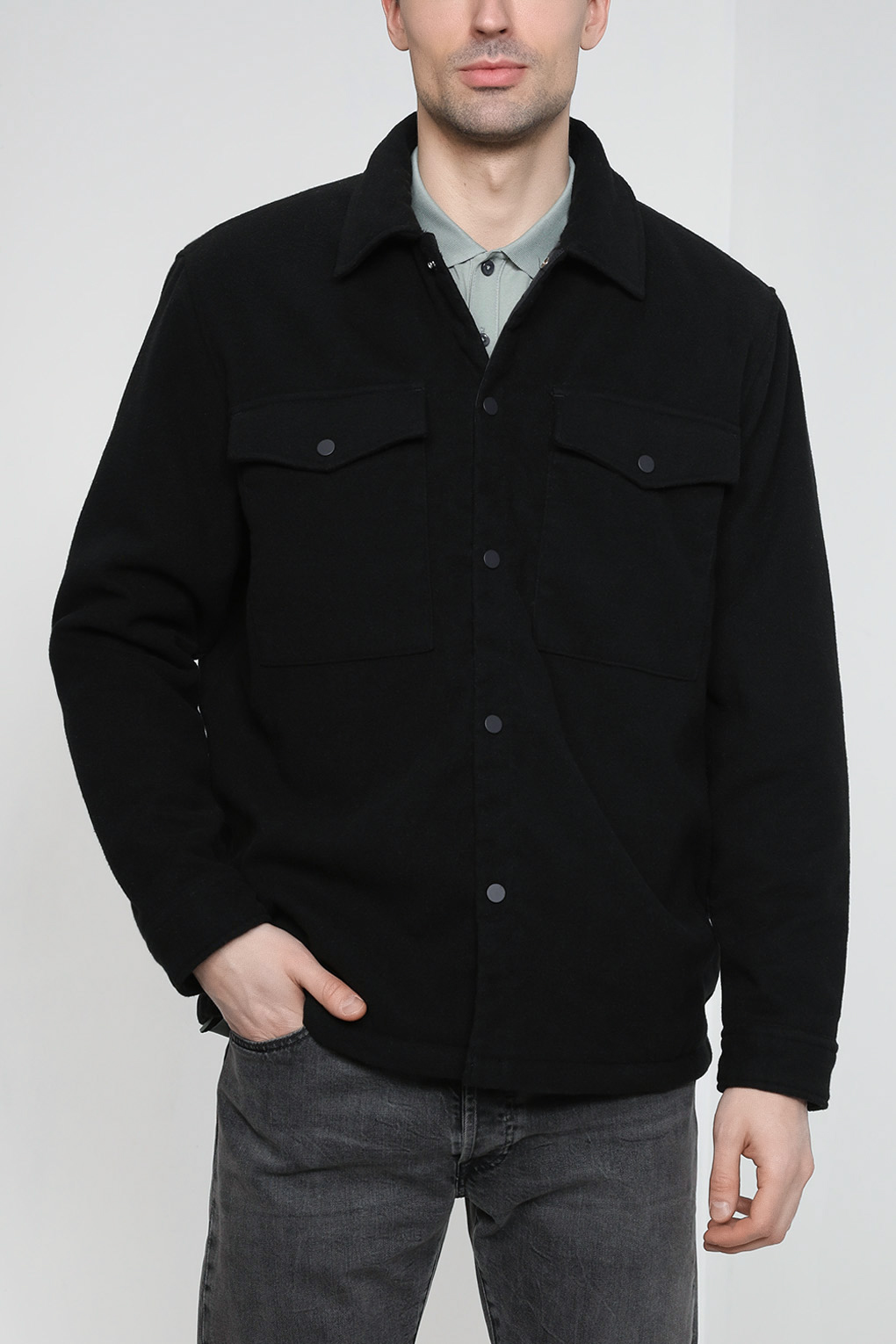 

Рубашка мужская Esprit Casual 102EE2F310 черная XL, Черный, 102EE2F310