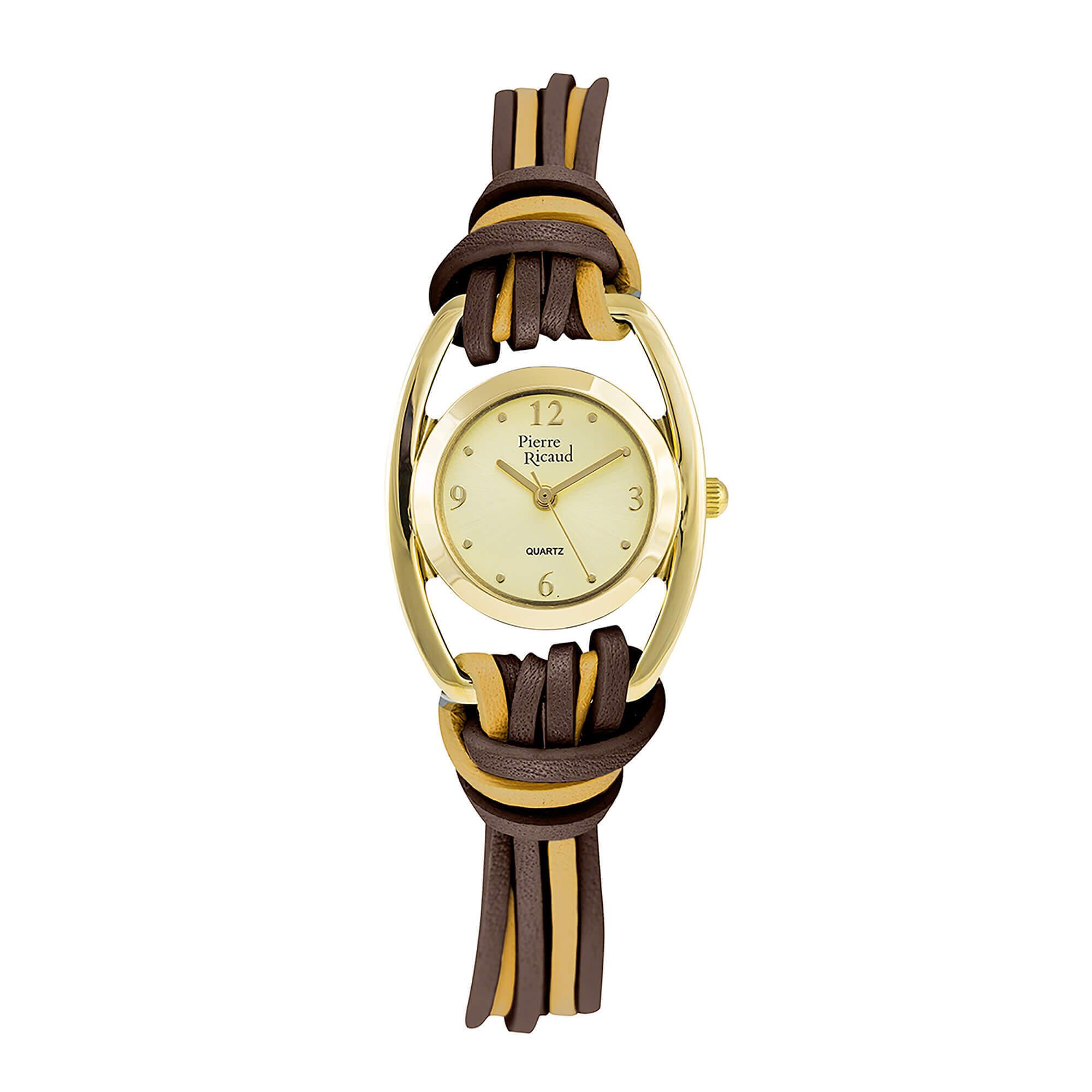 фото Наручные часы женские pierre ricaud p22019.1m71q коричневые
