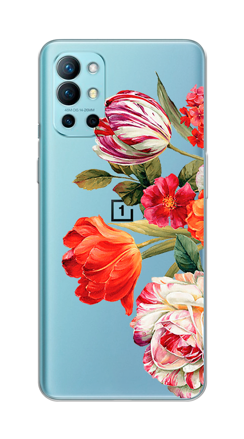 

Чехол Awog на OnePlus 9R / ВанПлас 9R "Весенний букет", Красный;розовый;зеленый, 151650-8