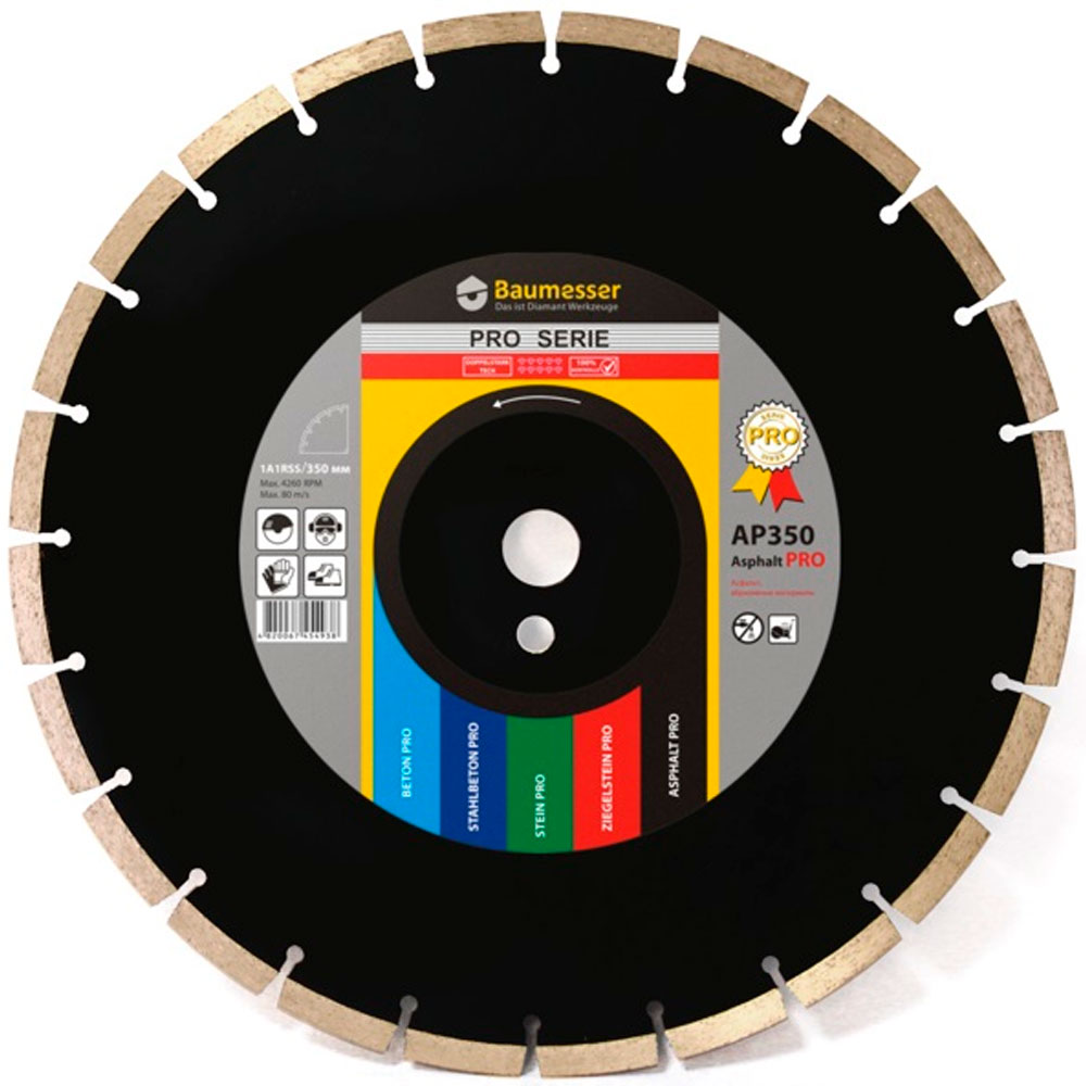 

Круг алмазный Distar 1A1RSS/C2-H 500*4.0/3.0*15*25.4 Baumesser Asphalt Pro