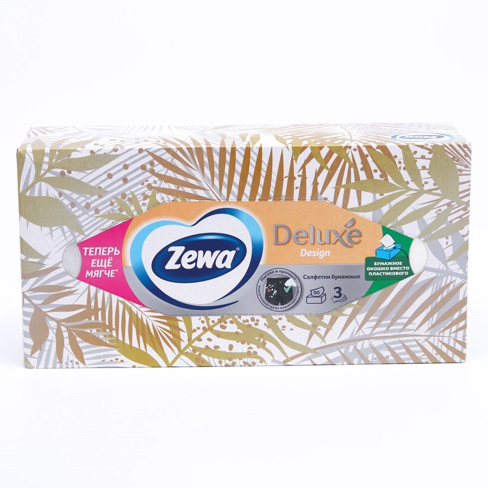 

Салфетки бумажные Zewa Deluxe Design, микс, 90 шт.