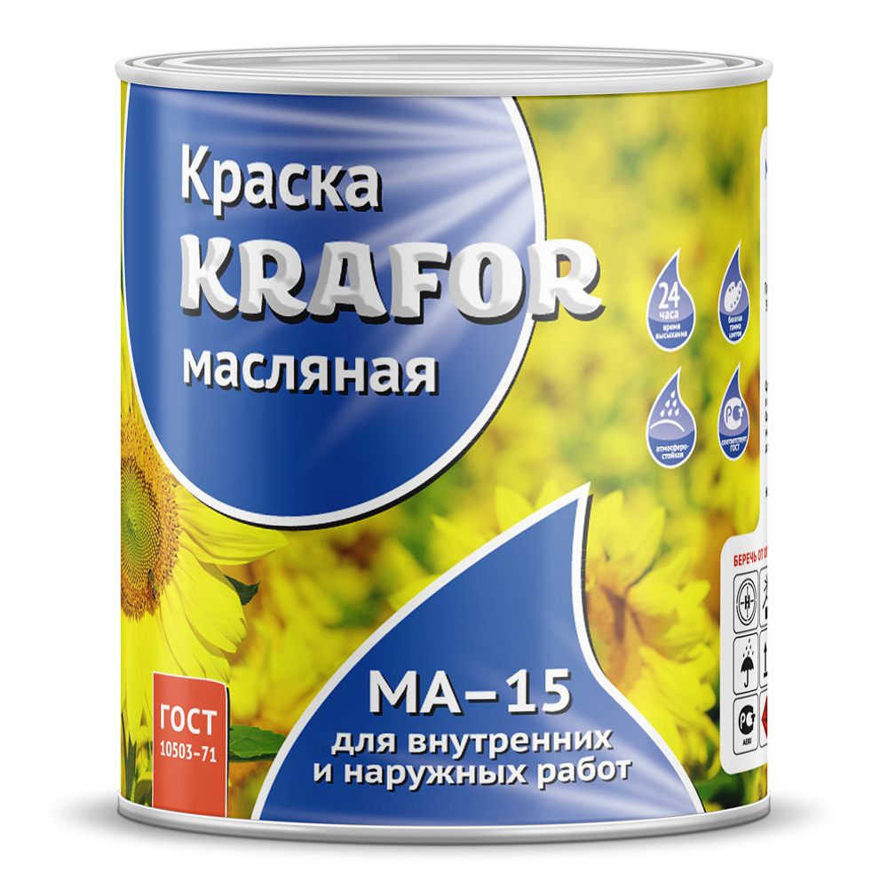 фото Краска ма-15 салатовая 25 кг "krafor"