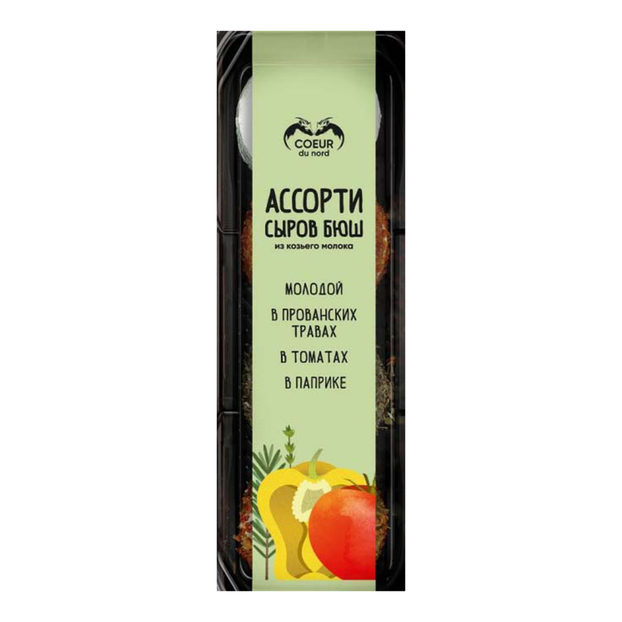 

Сыр полутвердый Coeur du nord Бюш Ассорти из козьего молока 45% 130 г