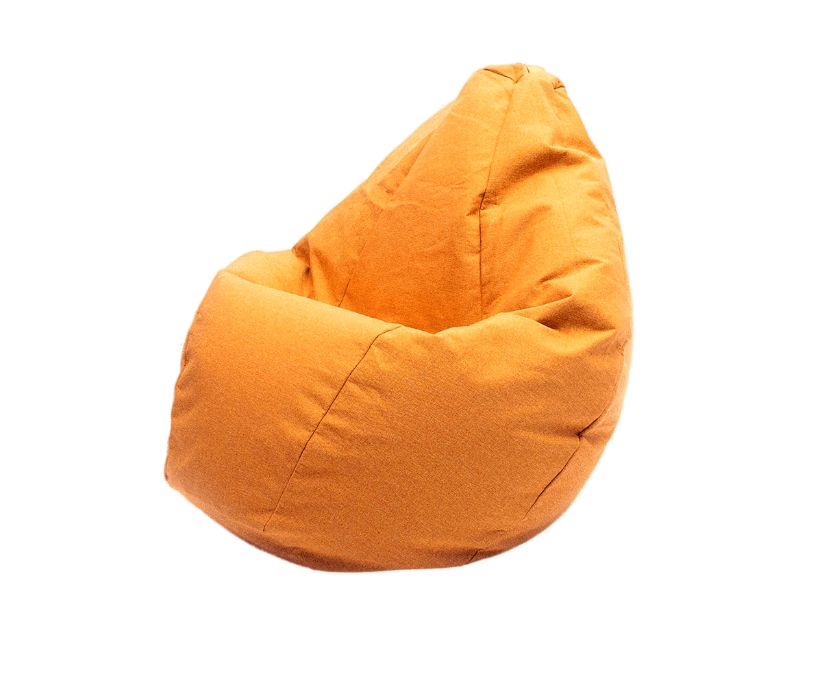 фото Кресло мешок wowpuff груша средняя рогожка 120 см, горчичный