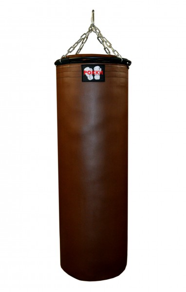 фото Боксерский мешок рокки иск. кожа 170х40 см коричневый 70 кг