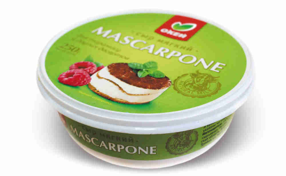 Сыр мягкий Окей Mascarpone 80% бзмж 250 г