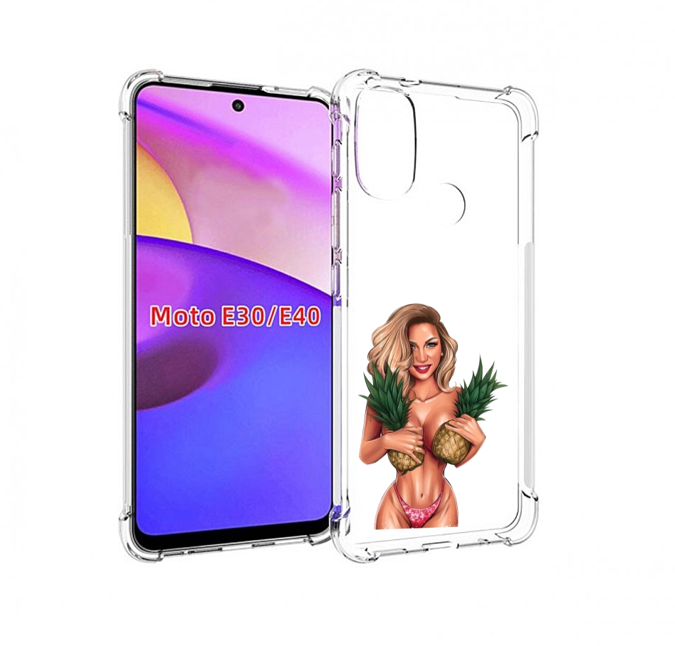 

Чехол бампер MyPads девушка-с-ананасами женский для Motorola Mot, Прозрачный, Tocco