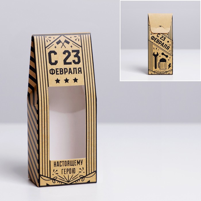 

Коробка складная «С 23 февраля», 6 × 14,5 × 3,5 см, Подарочная упаковка 23 февраля