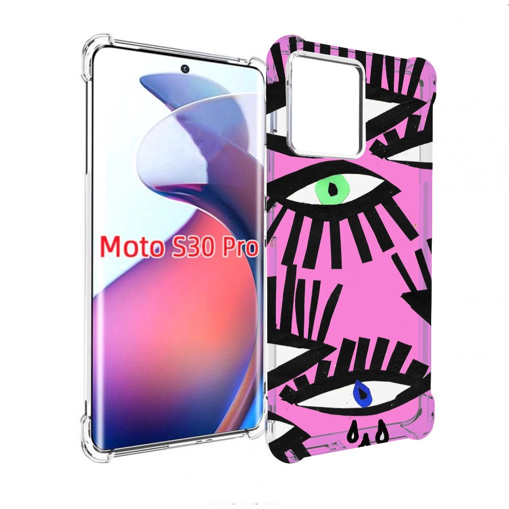 

Чехол MyPads глазки абстракция для Motorola Moto S30 Pro, Прозрачный, Tocco