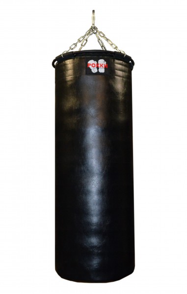фото Боксерский мешок рокки винилискожа 110х40 см черный 45 кг