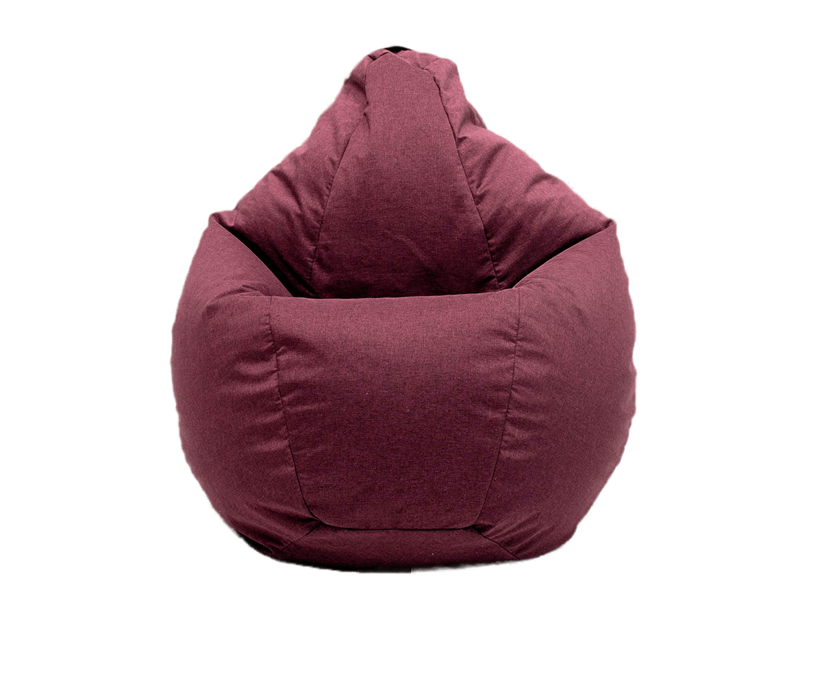 фото Кресло мешок wowpuff груша средняя рогожка 120 см, фиолетовый