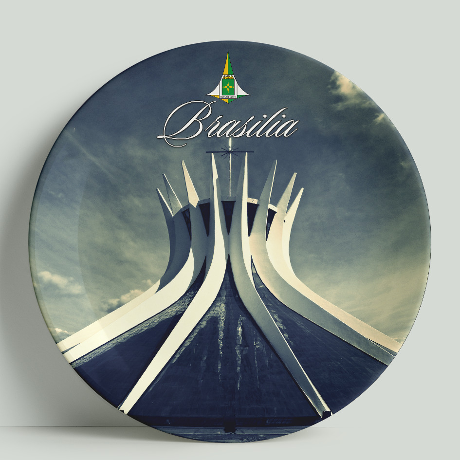 Декоративная тарелка WortekDesign Бразилия-Бразилиа, 20 см
