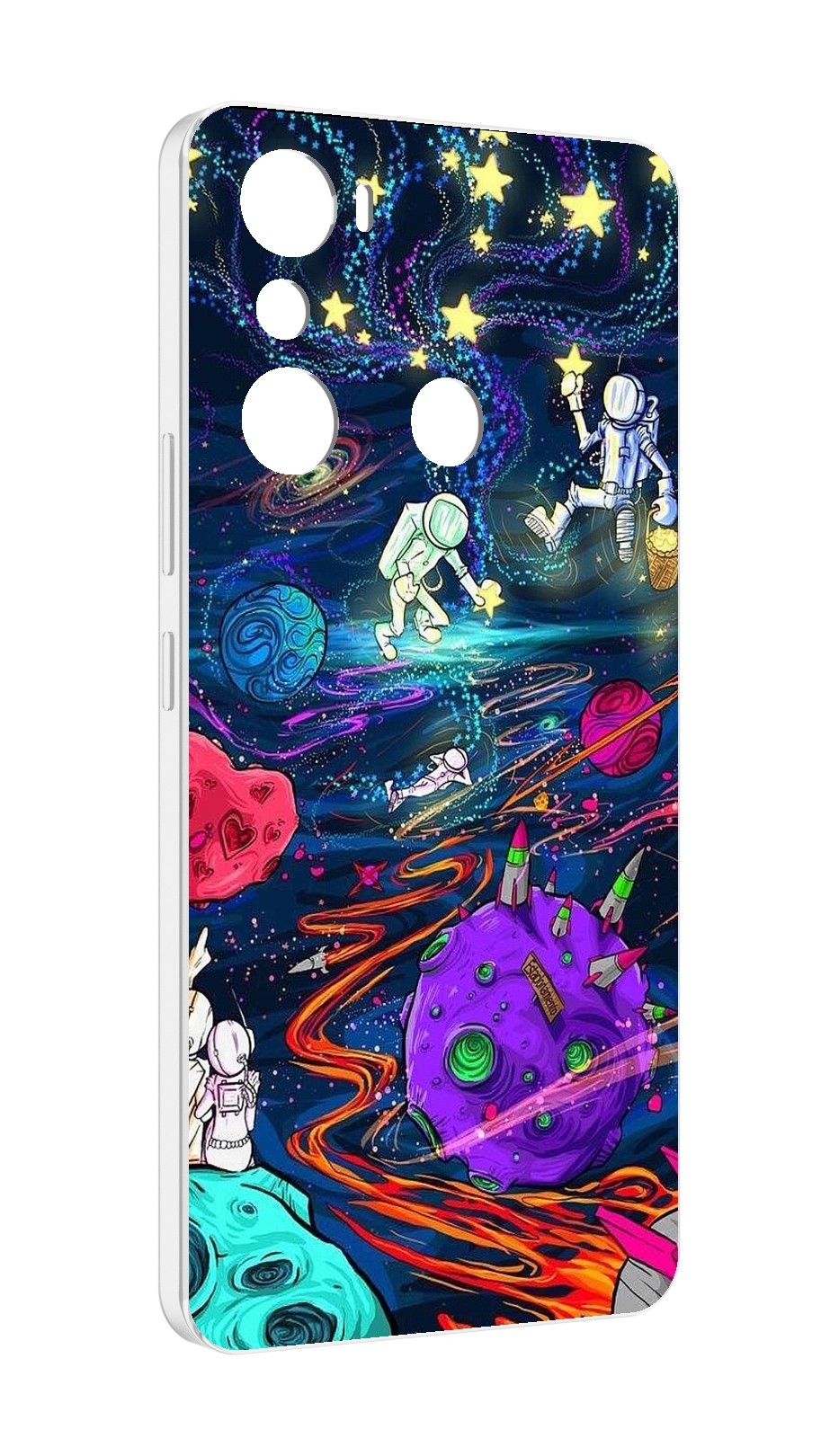 

Чехол MyPads красочный космос для Infinix Hot 20i, Прозрачный, Tocco