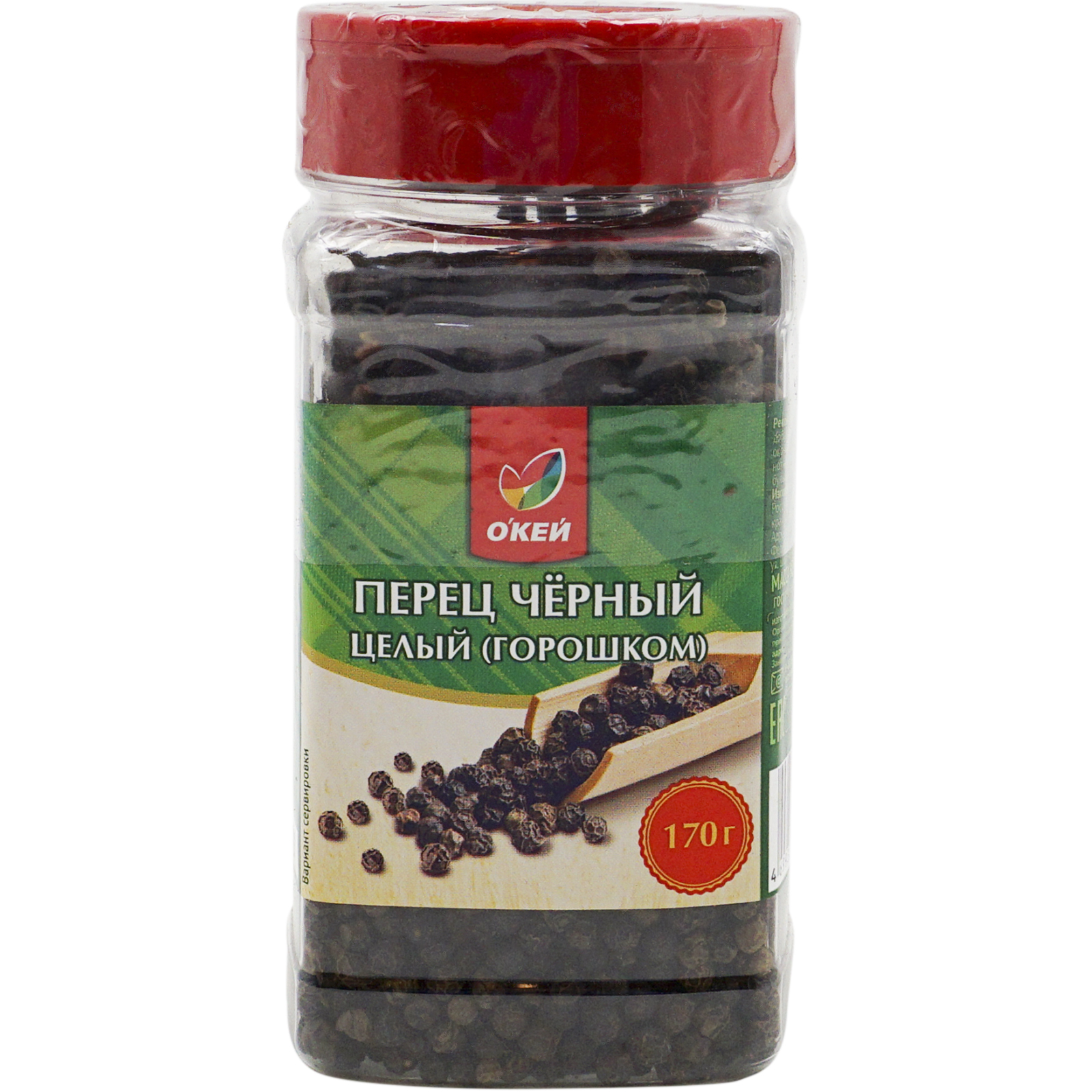 

Перец Окей черный горошек 170 г