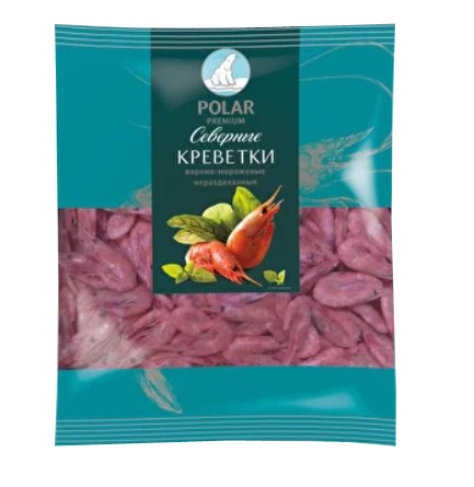 

Креветки северные Polar Premium неразделанные варено-мороженые 90/120 800 г