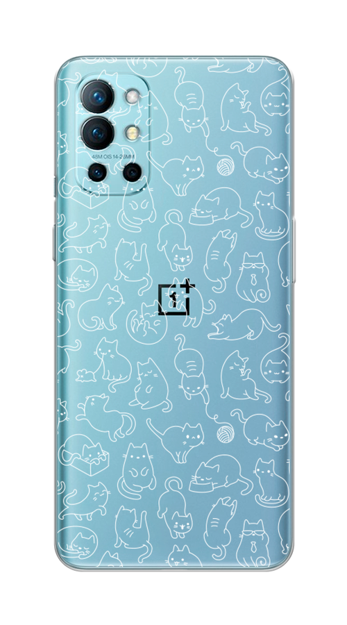 

Чехол Awog на OnePlus 9R / ВанПлас 9R "Шкодливые котики", Черный;белый;серый, 151650-2