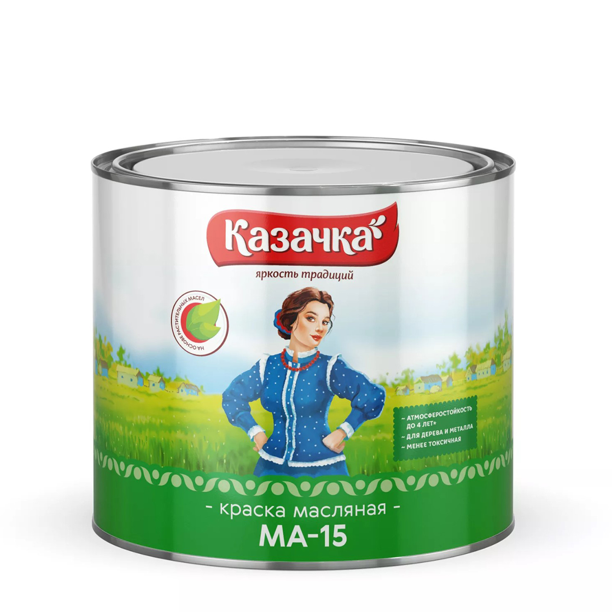 

Краска МА-15 красная 1,9 кг "Казачка", Красный