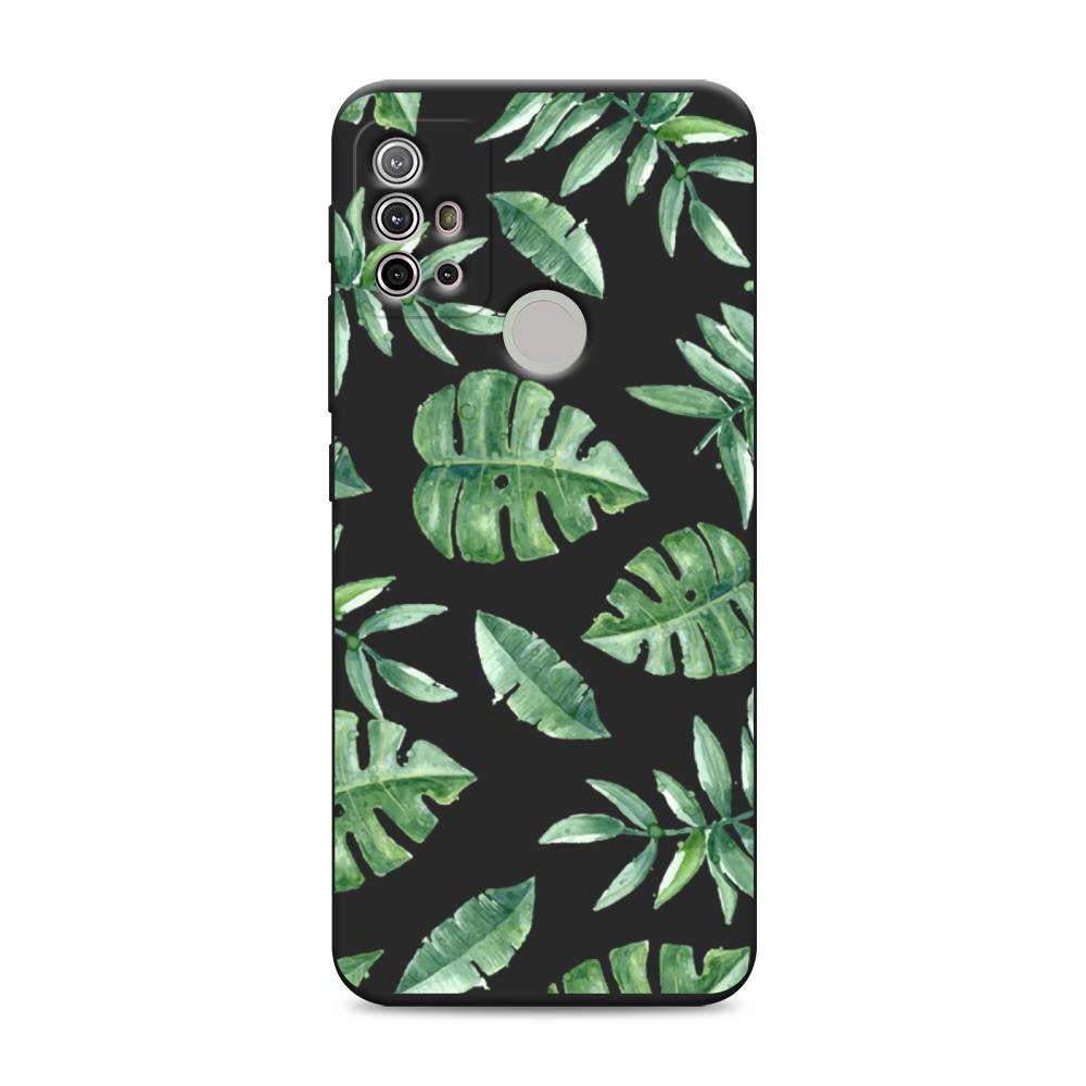 

Чехол Awog на Lenovo K13 Note/Motorola Moto G10/G20/G30 "Нарисованные пальмовые листья", Разноцветный, 242352-1