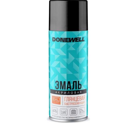 Эмаль универсальная акриловая RAL 9005 чёрная глянцевая DONEWELL DONEWELL DWA9005