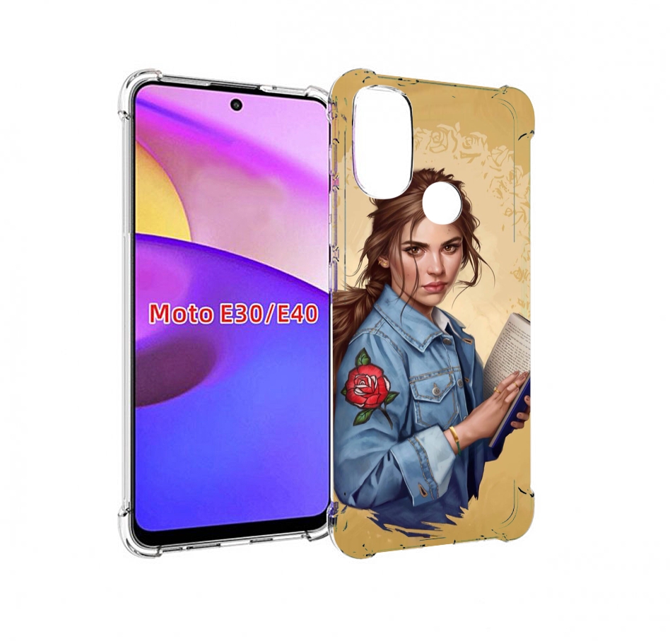 

Чехол бампер MyPads девушка-в-бежевом-фоне для Motorola Moto E30, Прозрачный, Tocco