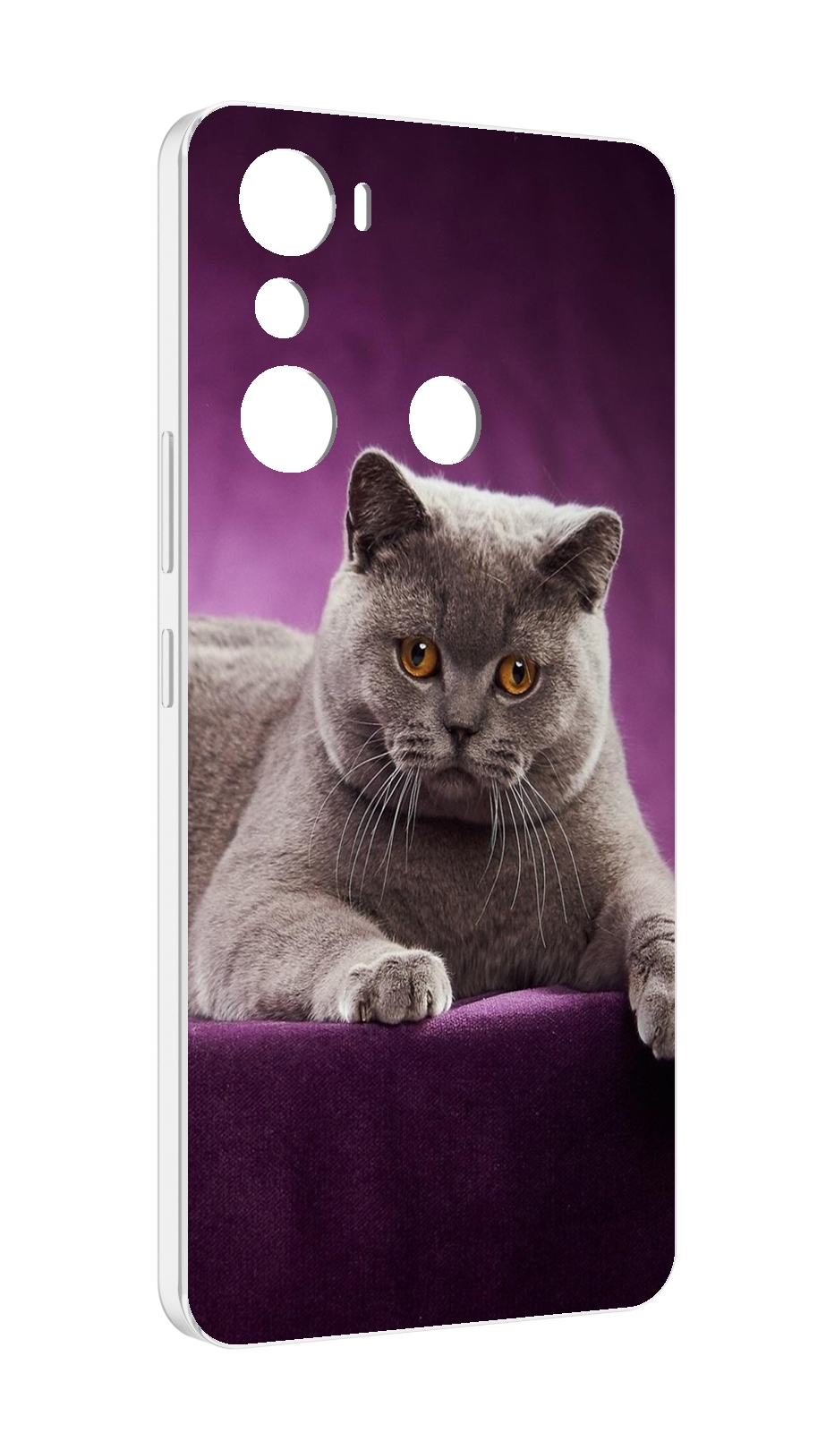

Чехол MyPads кошка британская короткая для Infinix Hot 20i, Прозрачный, Tocco