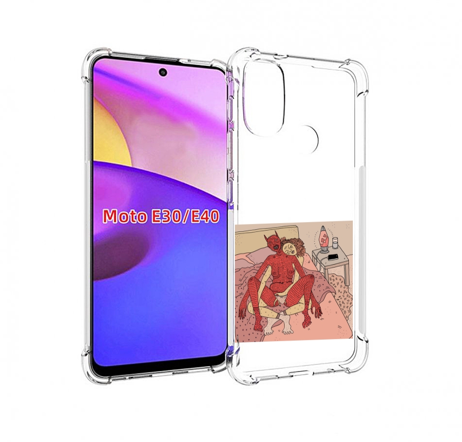 

Чехол бампер MyPads девушка-без-кожи для Motorola Moto E30., Прозрачный, Tocco