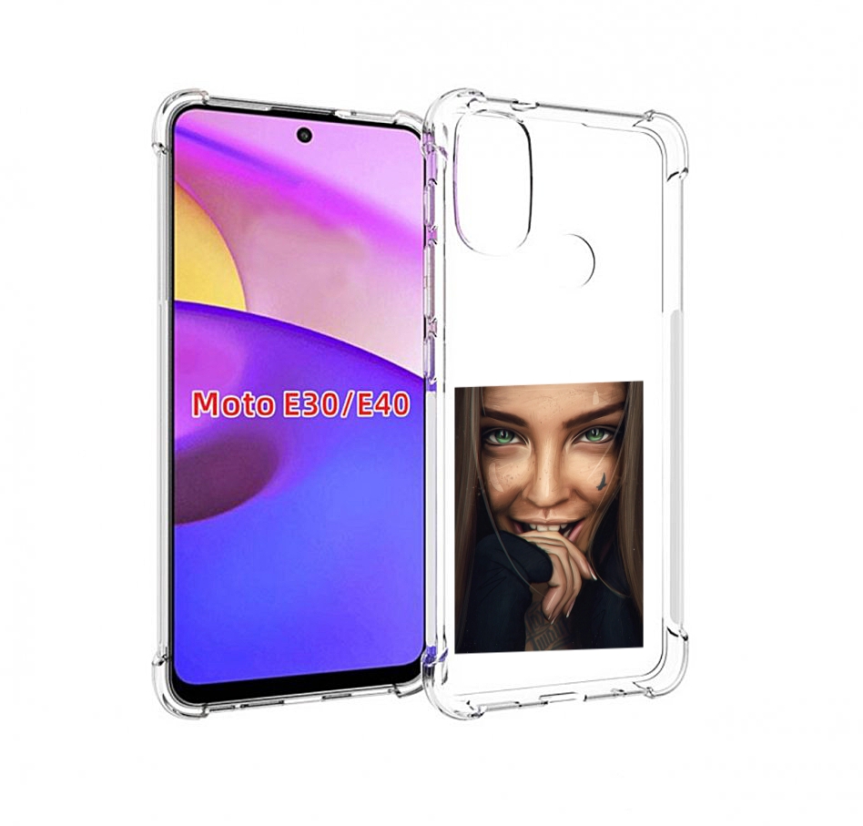 

Чехол бампер MyPads девушка улыбается женский для Motorola Moto, Прозрачный, Tocco