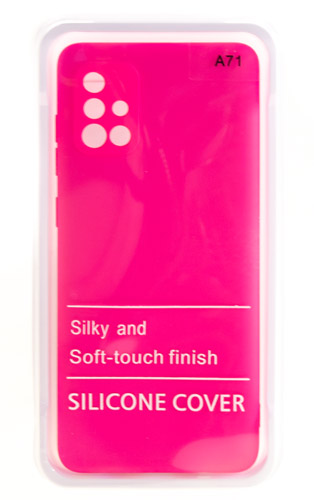 

Накладка Silicone Case для Samsung A71 темно розовый